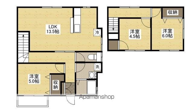 辻貸家　皆実町[3LDK/68m2]の間取図
