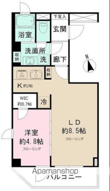 リテラス九段南[1LDK/40.52m2]の間取図