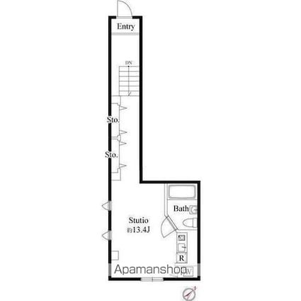 ヴィクトリアン・パレス横浜[1R/36.35m2]の間取図