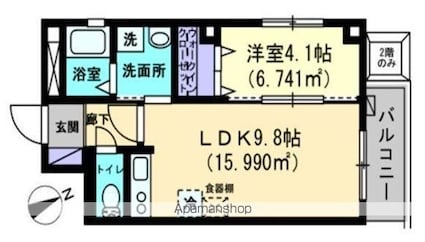プレミール亀岡[1LDK/35.19m2]の間取図
