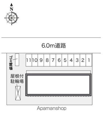 レオパレス佳[1K/23.61m2]の配置図