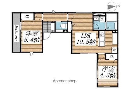 Ｈｅｉｍ　Ｋｏｍｏｒｅｌｉａ[2LDK/45.99m2]の間取図
