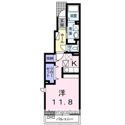ソフィア御山Ⅱ[1K/34.15m2]の間取図