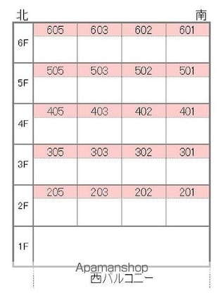 ドルーク三番町[1R/23.9m2]の配置図