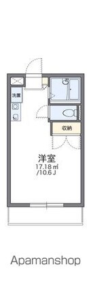 レオパレス大高Ｂ[1K/22.86m2]の間取図