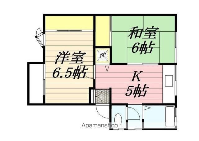 茨城県潮来市日の出５丁目[2DK/41.4m2]の間取図