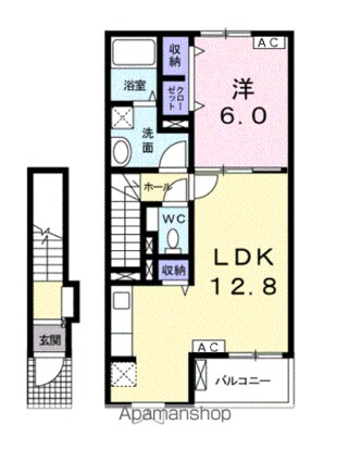 岐阜県岐阜市大菅南[1LDK/49.17m2]の間取図