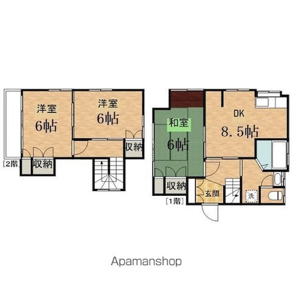 西平山戸建[3DK/66.68m2]の間取図