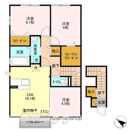 プリマベーラ　Ｂ[3LDK/72.45m2]の間取図