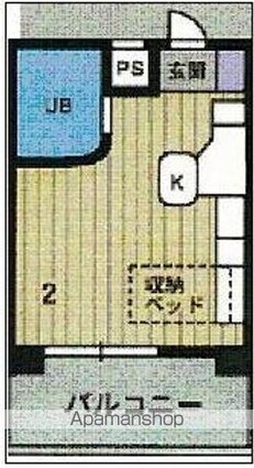 ラ・パルフェ・ド・コロン[1R/19.76m2]の間取図