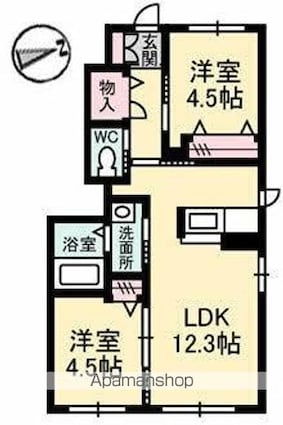 スターフィールドⅡ[2LDK/49.28m2]の間取図