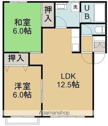 メゾンひまわり[2LDK/56.3m2]の間取図