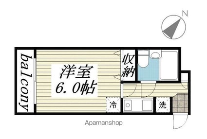 メゾン・ド・オンブラージュ[1K/16.24m2]の間取図