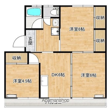 コーポせんしゅう[3DK/52.99m2]の間取図
