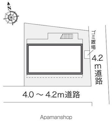 レオパレスグラティテュード[1K/19.87m2]の配置図