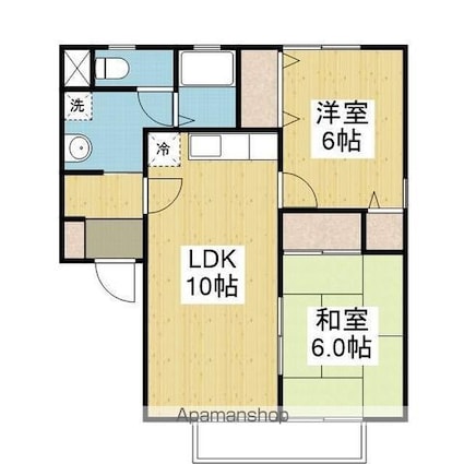 セジュール高岡[2LDK/51.6m2]の間取図