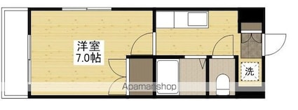 バオバブ白島[1K/23.62m2]の間取図