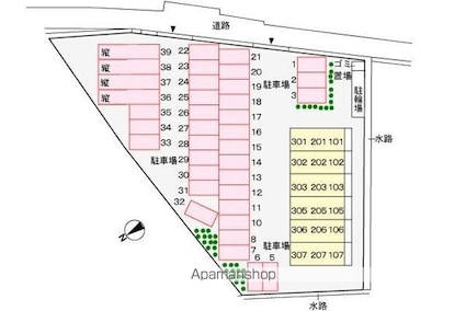 エトワール[1R/40.5m2]の配置図