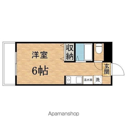 エーリフローレンスＢ[1R/19.44m2]の間取図