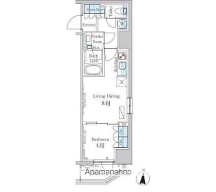 東京都墨田区緑４丁目[1LDK/33.92m2]の間取図