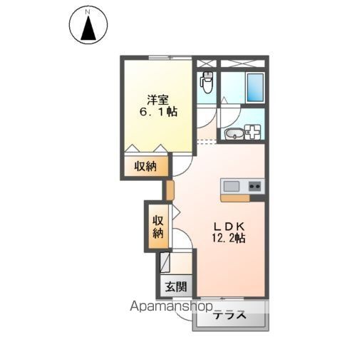 岐阜市須賀のアパートの間取り