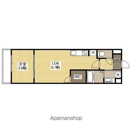 月光手城ルート２[1LDK/30.24m2]の間取図