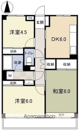 上高地コーポ[3DK/62.5m2]の間取図