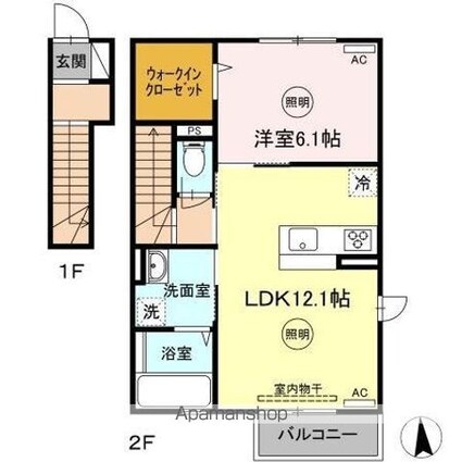 ルピナス[1LDK/50.29m2]の間取図