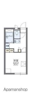 レオパレスヴィラ一ツ橋[1K/20.28m2]の間取図
