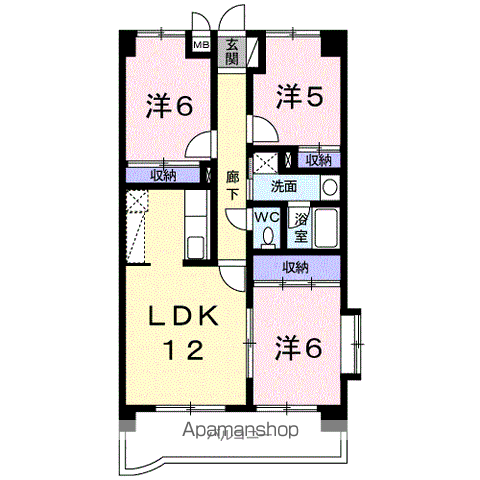 ファミール忠四郎の間取り