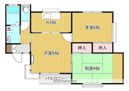 メゾン高屋敷[3K/55.48m2]の間取図