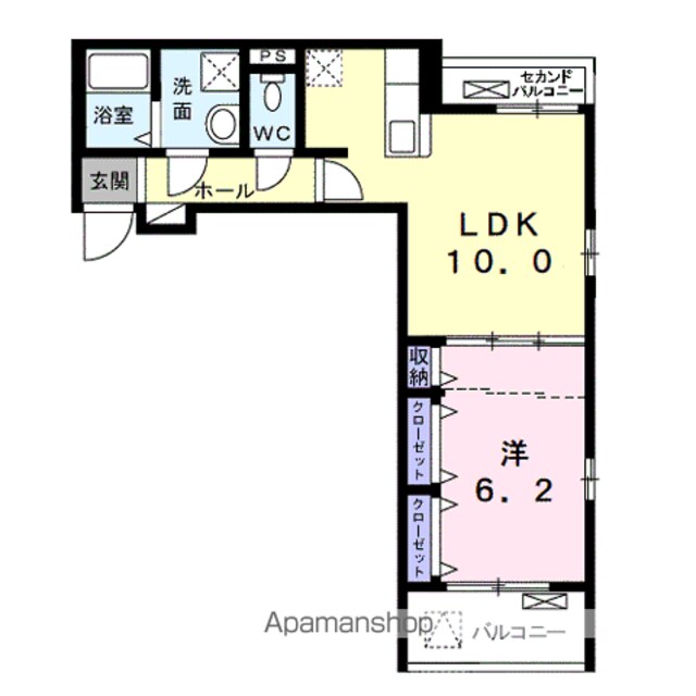 Ｌａ　Ｐａｉｘ（禁煙ＡＰ）[1LDK/41.12m2]の間取図