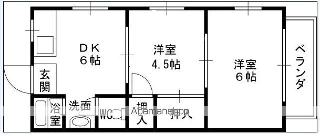 乾マンションの間取り写真