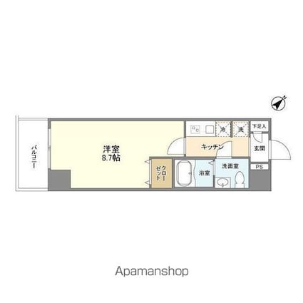 アルファコート王子２[1K/26.02m2]の間取図