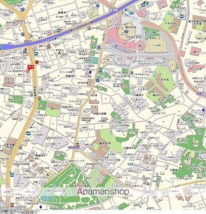 東京都港区西麻布４丁目[1K/28.4m2]の配置図