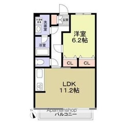 ＧＲＩＤＤＥＲ[1LDK/41.95m2]の間取図