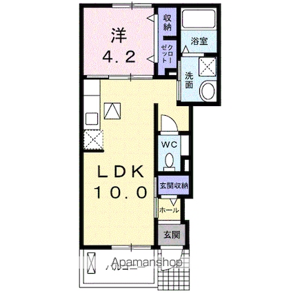 レ・セーナ　ハル[1LDK/37.76m2]の間取図