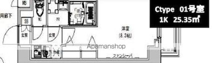 ＳーＲＥＳＩＤＥＮＣＥ本所吾妻橋[1K/25.35m2]の間取図