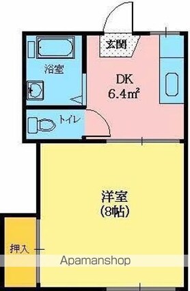 シティ中島丁Ａ[1K/24m2]の間取図