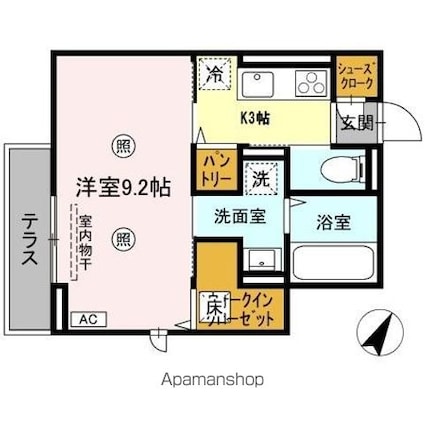 アルデア[1K/33.75m2]の間取図