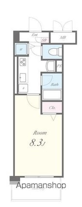 東京都国分寺市東元町１丁目[1K/26.21m2]の間取図