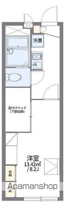 レオパレスサンシティー[1K/22.35m2]の間取図