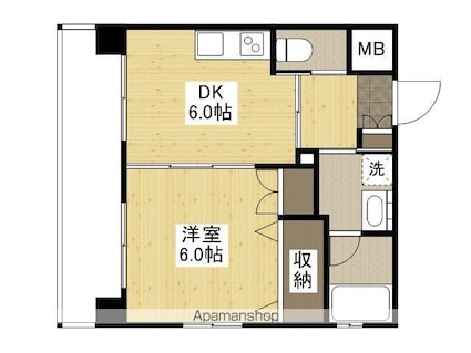 Ｌａ　Ｌｕｎａ[1DK/30.78m2]の間取図