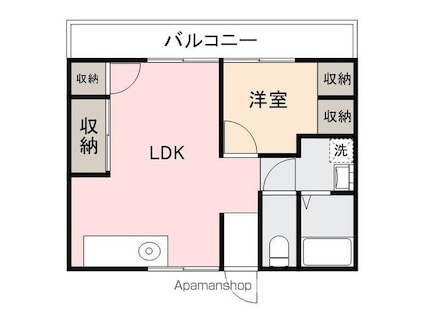 本町宮脇ビル[1LDK/32.5m2]の間取図