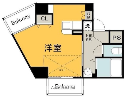 Ｇｒａｎｄｍａｒｅ１８[1R/28.6m2]の間取図