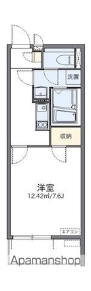 レオネクストニシダイ[1K/26.08m2]の間取図