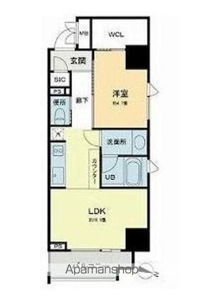 ベルファース本郷弓町[1LDK/39.64m2]の間取図