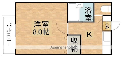 サンライフ元町Ｂ[1K/27.08m2]の間取図