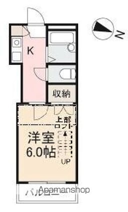 福岡レジデンスＡ[1K/18.9m2]の間取図