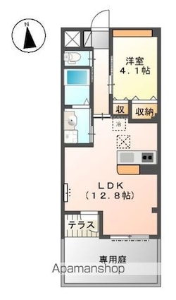 モイス・シャームＫ[1LDK/41.8m2]の間取図